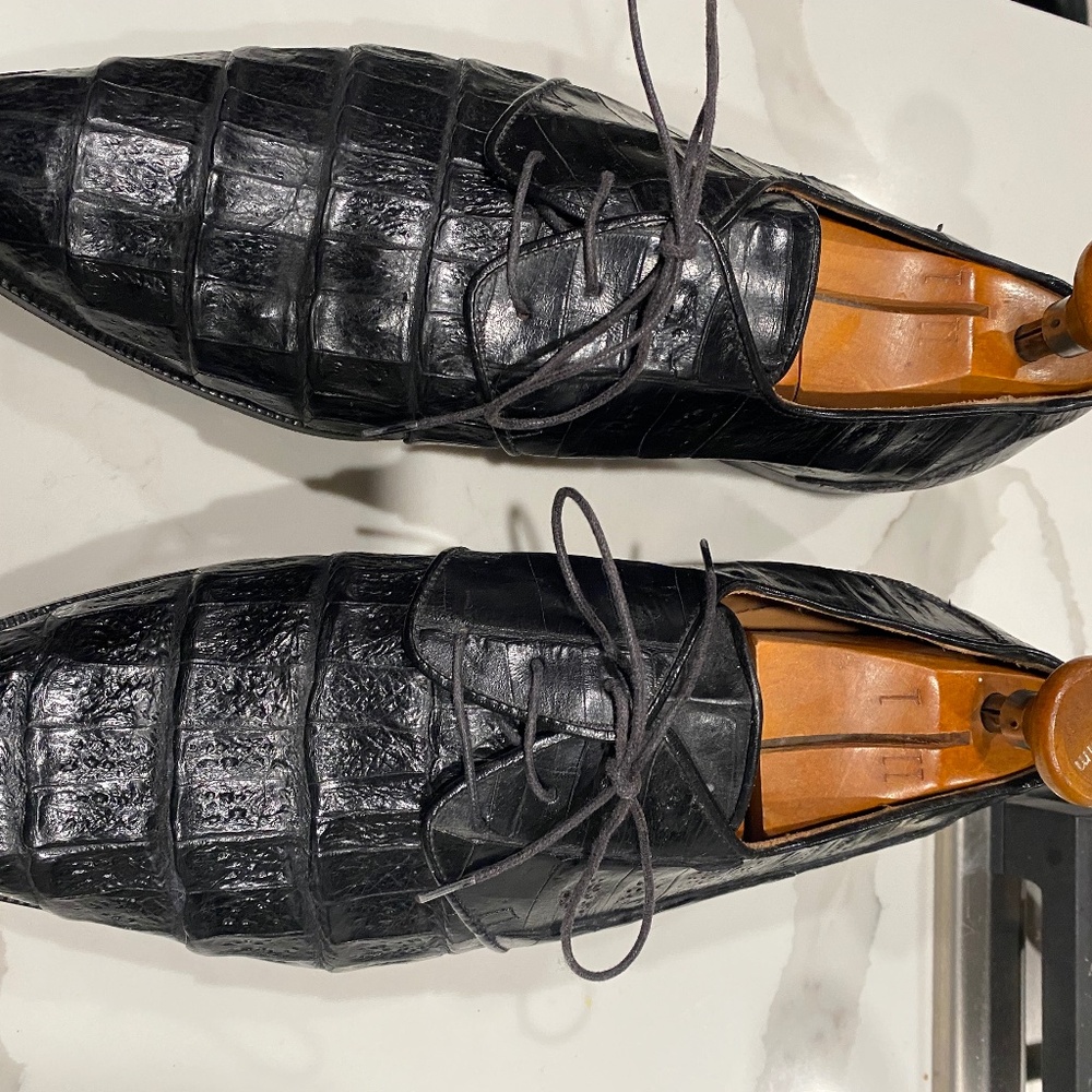 Mens High Quality Italian Alligator Dress Shoes
